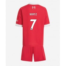 Liverpool Florian Wirtz #7 Hjemmedraktsett Barn 2025-26 Kortermet (+ Korte bukser)